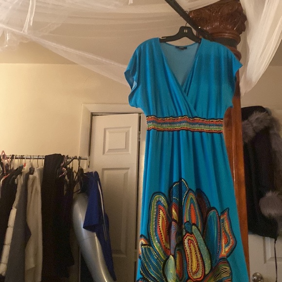 Blue design Indian cotton - Picture 3 of 8